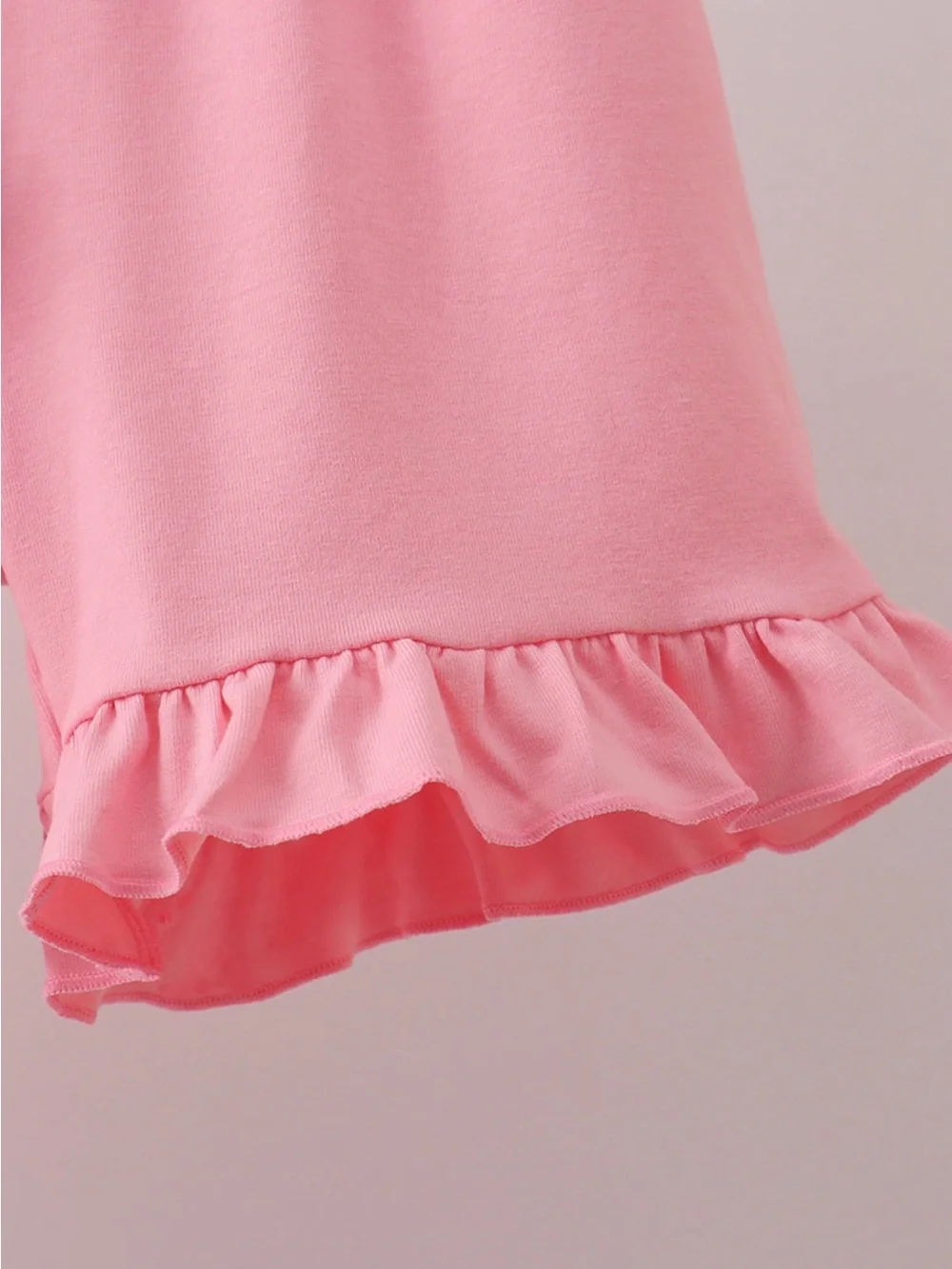 NWT Abby & Evie Girls' Pink Floral Apple Set with Peter Pan Collar